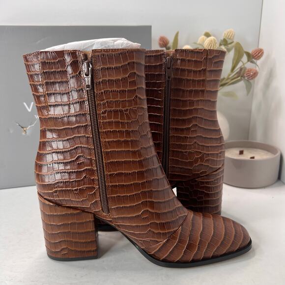 Vionic Harper Croc Leather Boot Arch Support Brown Women’s 9 NWB Comfort Shoe - Picture 6 of 10